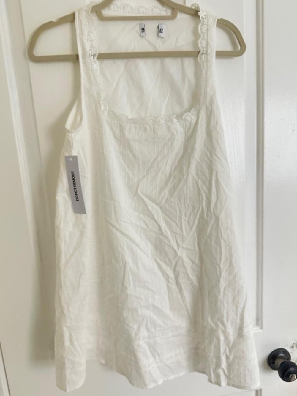 Princess Polly White Mini Sundress with Lace Trim - Picture 2 of 3